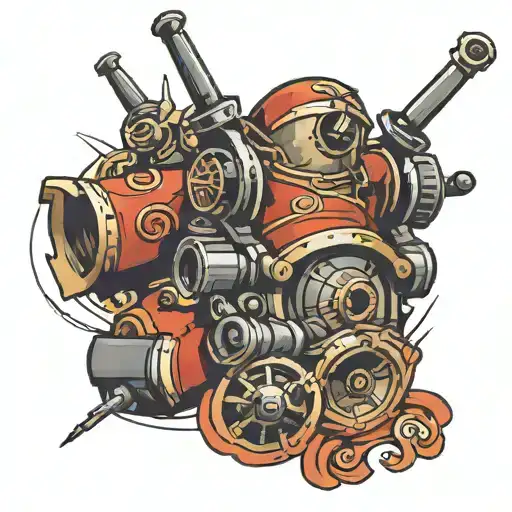 artillery tattoo design idea