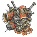 artillery tattoo design idea