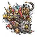 artillery tattoo design idea