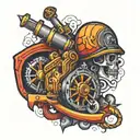 artillery tattoo design idea