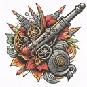 artillery tattoo design idea