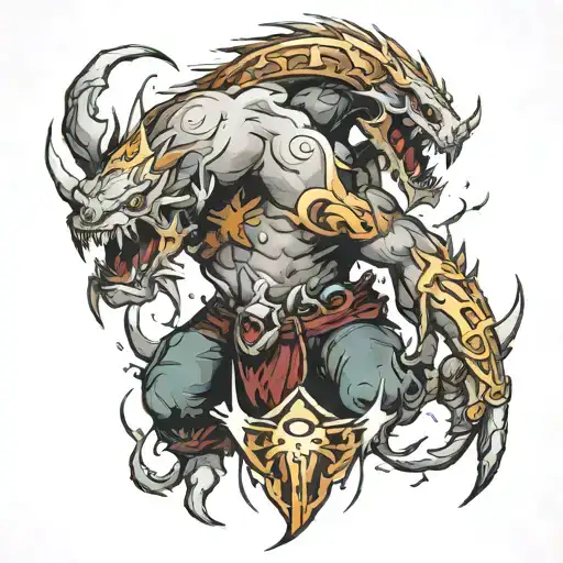 dota 2 lifestealer,sven and weaver tattoo design idea