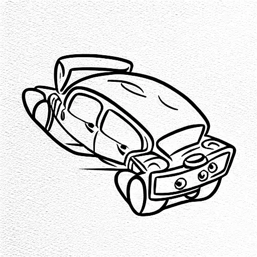 tow mater from the movie cars tattoo design idea