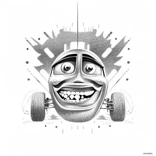 tow mater from the movie cars tattoo design idea