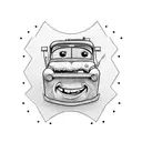 tow mater from the movie cars tattoo design idea