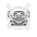 tow mater from the movie cars tattoo design idea