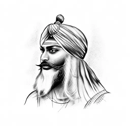 sikh warrior  tattoo design idea