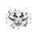 home is a question mark tattoo design idea