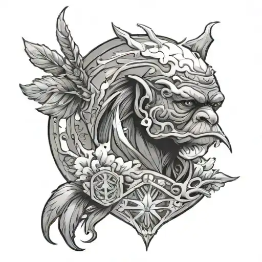 Franklin Saint Snowfall tattoo design idea