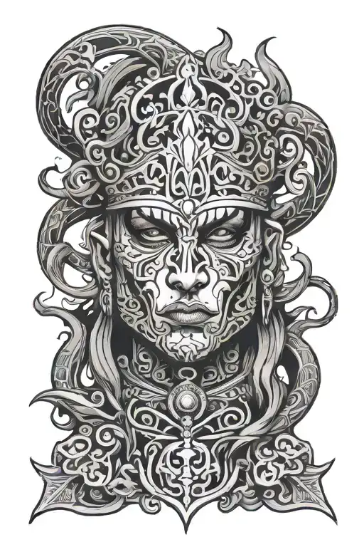 Fire Keeper from the game Dark Sous tattoo design idea