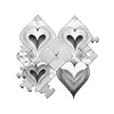 heart in puzzle pieces missing one tattoo design idea