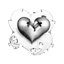 heart in puzzle pieces missing one tattoo design idea