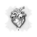 heart in puzzle pieces missing one tattoo design idea