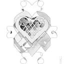 heart in puzzle pieces missing one tattoo design idea