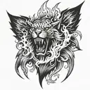 fire and ice tattoo design idea