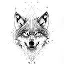 Wolf with Forest  tattoo design idea