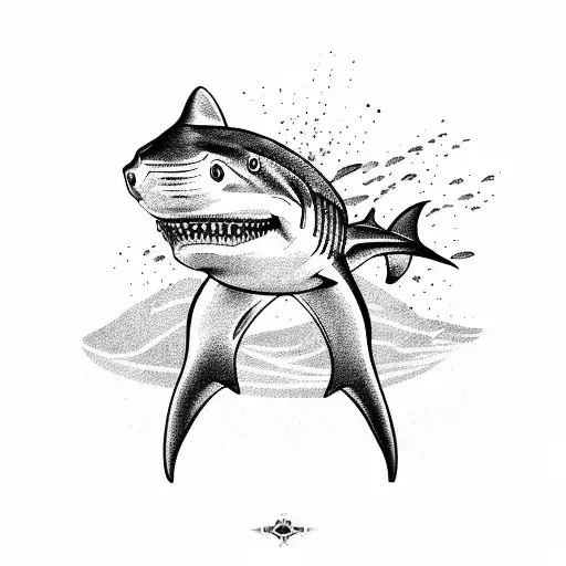 Shark Fin tattoo design idea