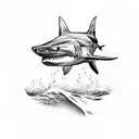 Shark Fin tattoo design idea