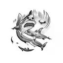 Shark Fin tattoo design idea