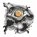 fried egg tattoo design idea