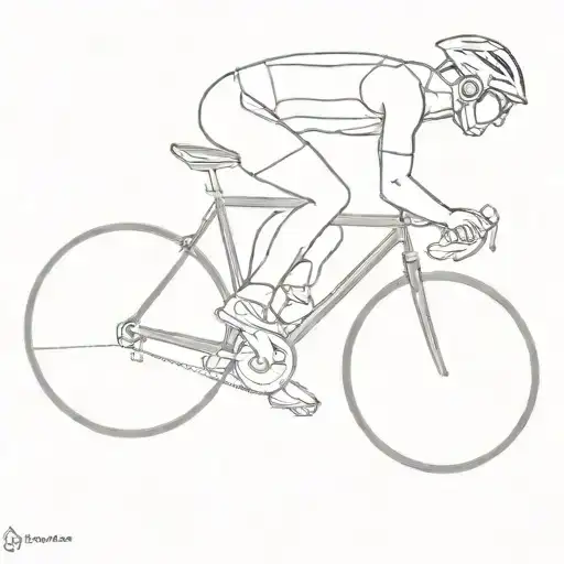 alp d huzes with a bike racing tattoo design idea