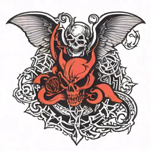 avenge sevenfold Deathbat black tattoo design idea