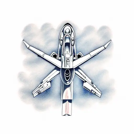 fighter jet aviation tattoo design idea