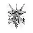 fighter jet aviation tattoo design idea