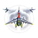 fighter jet aviation tattoo design idea