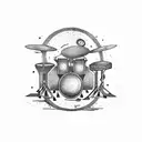 Drummer tattoo design idea