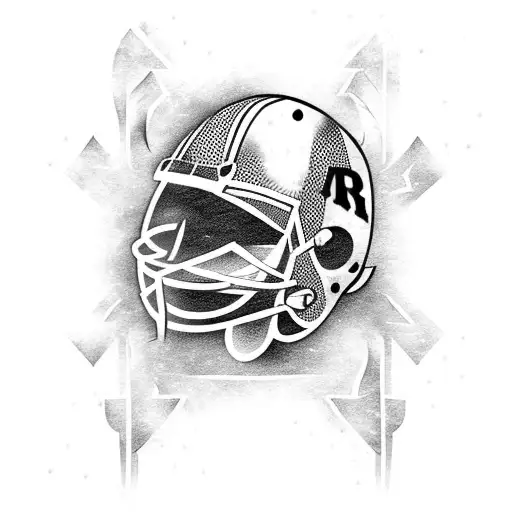 warrior american football tattoo design idea