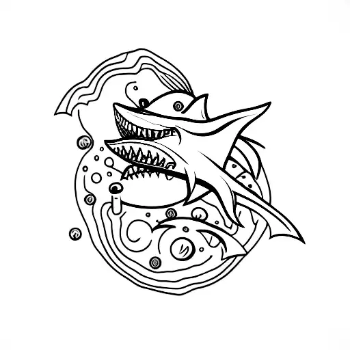 Minimalist “Shark” Tattoo Idea - BlackInk AI