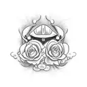 tractor tattoo design idea