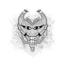 cobra mafia holding ice tea tattoo design idea