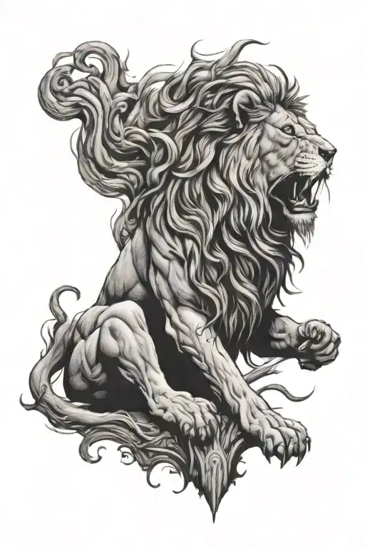 daniel in the lions den tattoo design idea