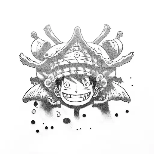 luffy and going merry tattoo design idea