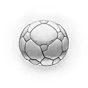A soccer ball made up of computer code tattoo design idea