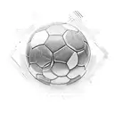 A soccer ball made up of computer code tattoo design idea