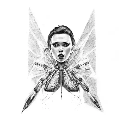 black Widow tattoo design idea