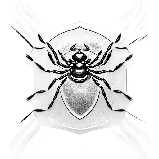 black Widow spider tattoo design idea
