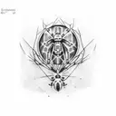 black Widow tattoo design idea