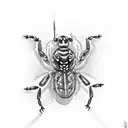 black Widow tattoo design idea