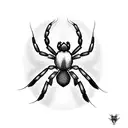 black Widow spider tattoo design idea