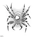 black Widow spider tattoo design idea