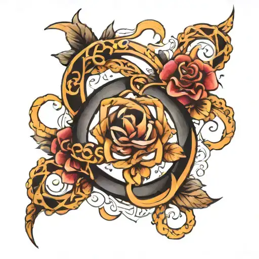 infinity loop tattoo design idea