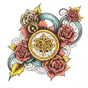 infinity loop tattoo design idea