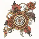infinity loop tattoo design idea