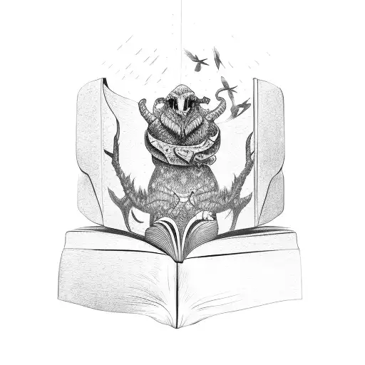 open book tattoo design idea