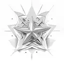 north star tattoo design idea
