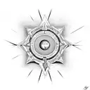 north star tattoo design idea